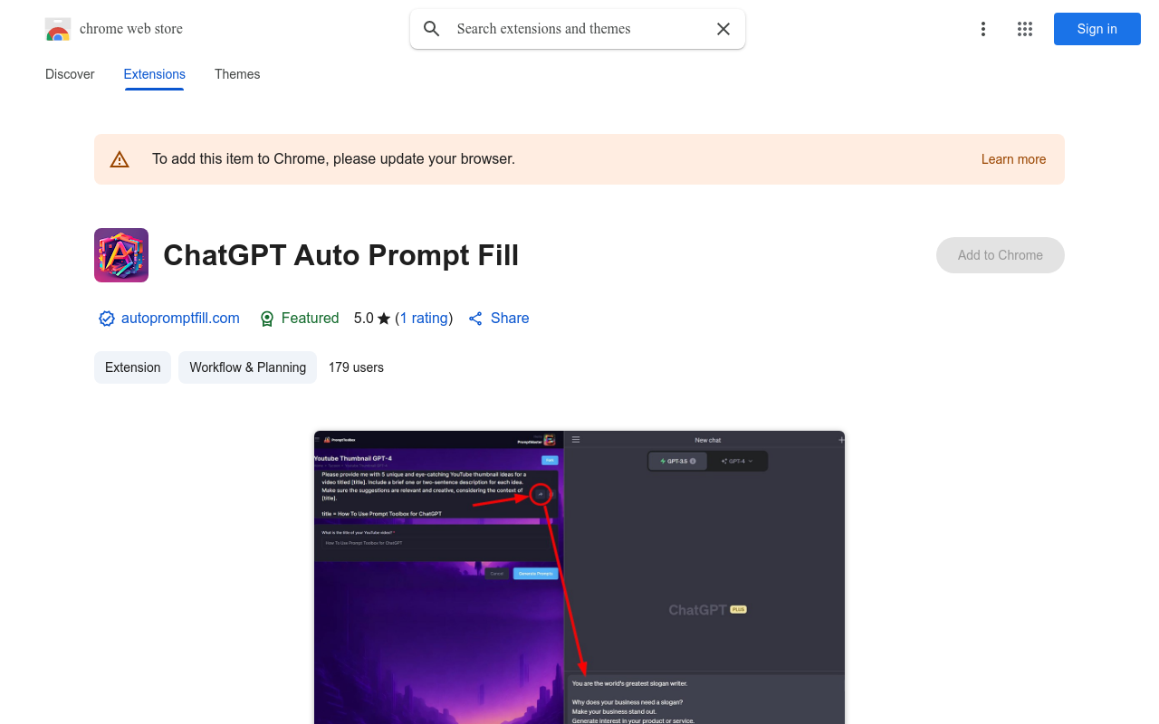 ChatGPT Auto Prompt Fill