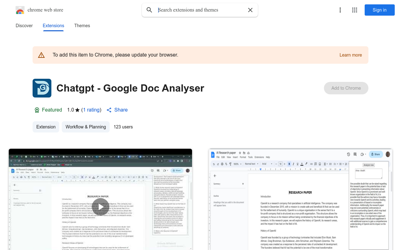 Chatgpt - Google Doc Analyser