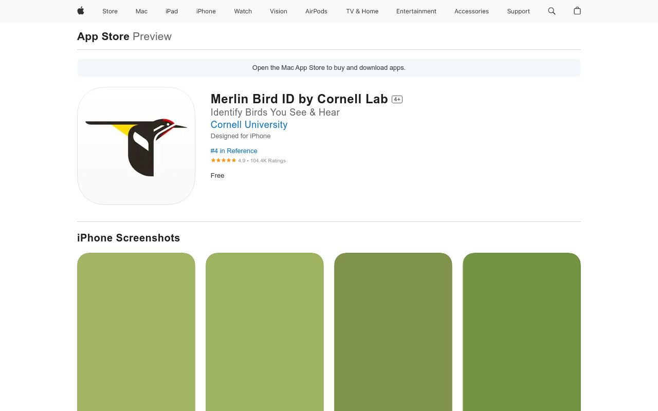 Merlin Bird ID