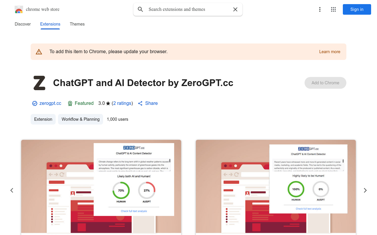 ChatGPT and AI Detector by ZeroGPT.cc
