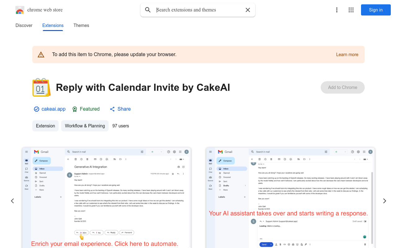 Reply with Calendar Invite by CakeAI