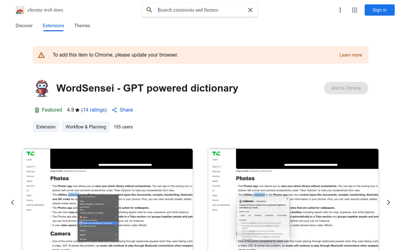 WordSensei - GPT powered dictionary