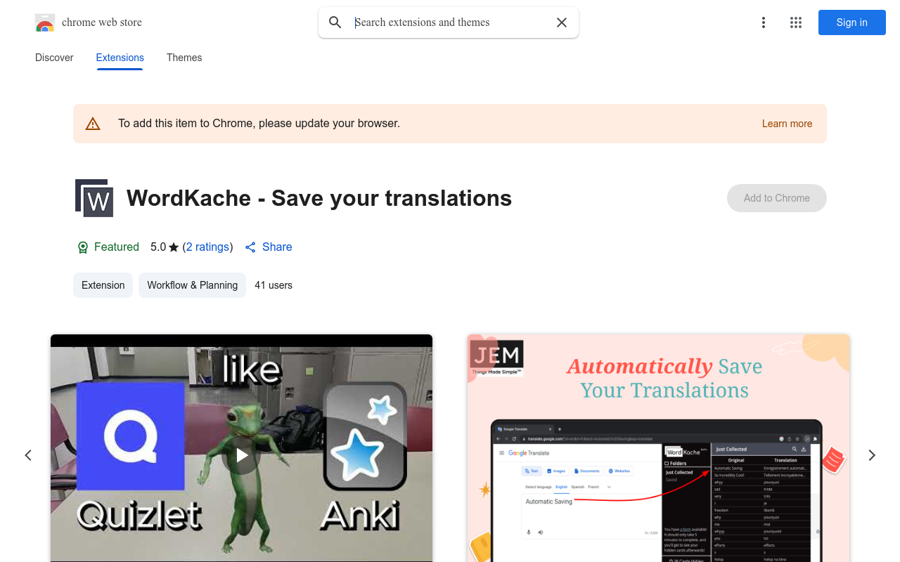 WordKache - Save your translations