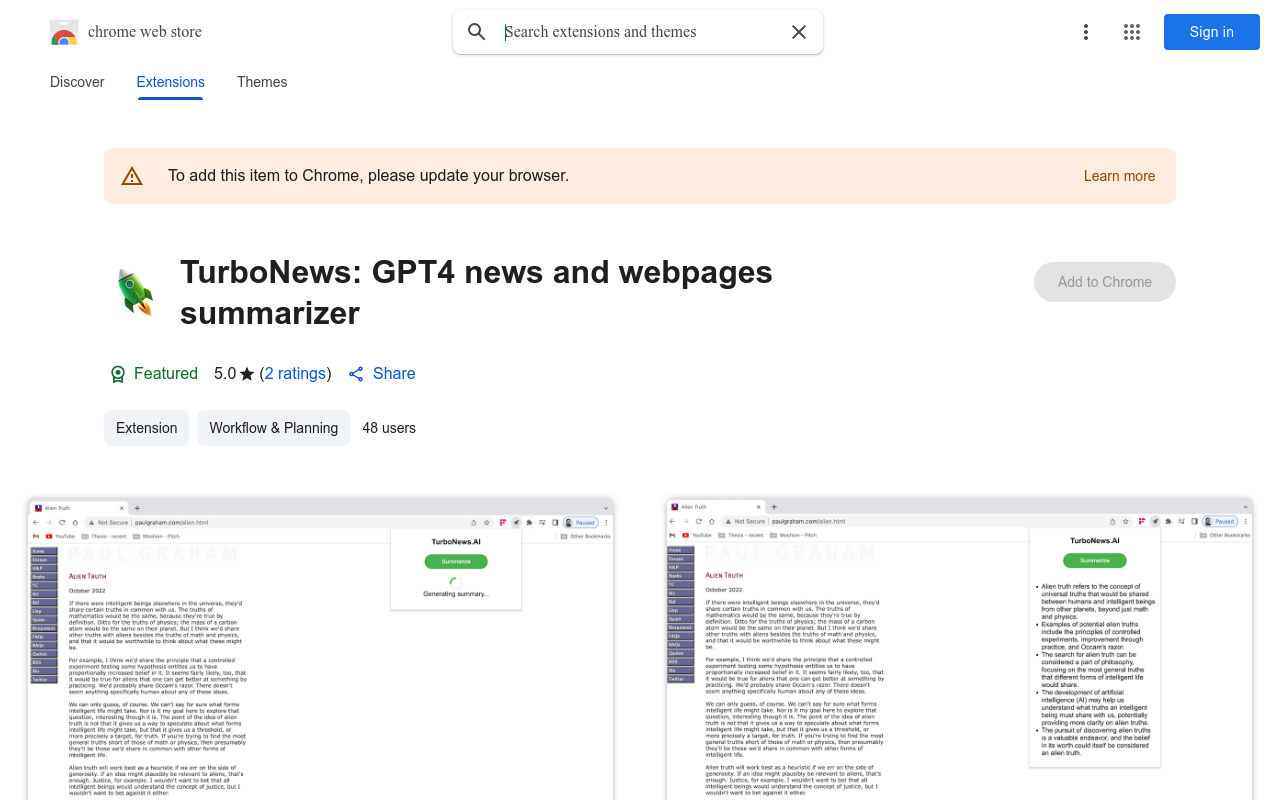 TurboNews: GPT4 news and webpages summarizer