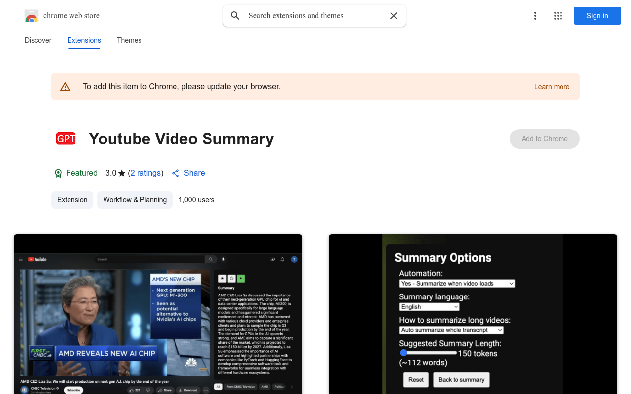 Youtube Video Summary