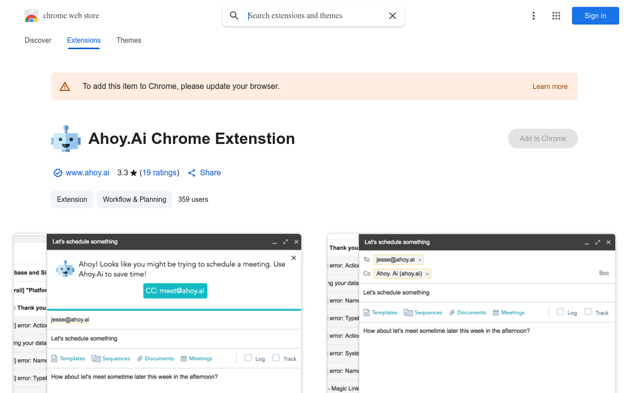 Ahoy.Ai Chrome Extenstion