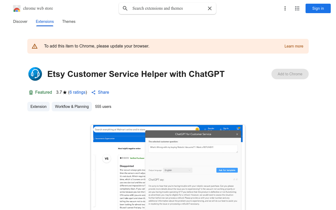 Etsy Customer Service Helper with ChatGPT