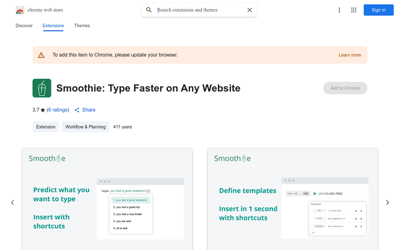 Smoothie: Type Faster on Any Website