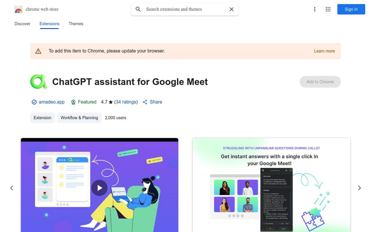 ChatGPT assistant for Google Meet