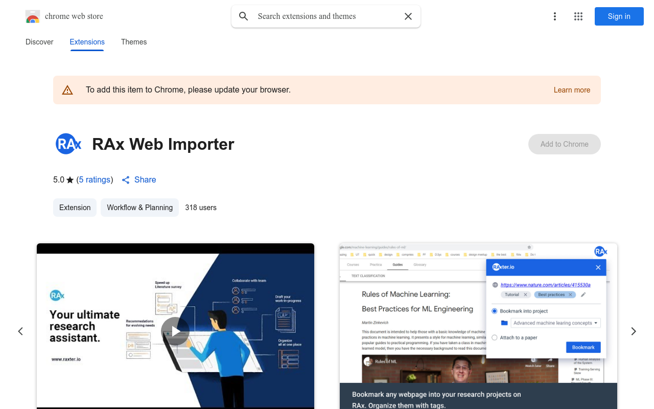 RAx Web Importer