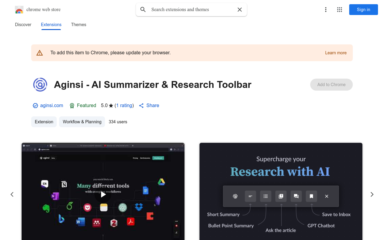 Aginsi - AI Summarizer & Research Toolbar