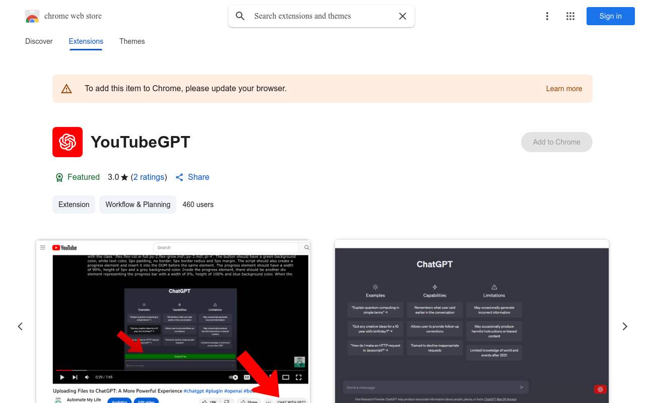 YouTubeGPT