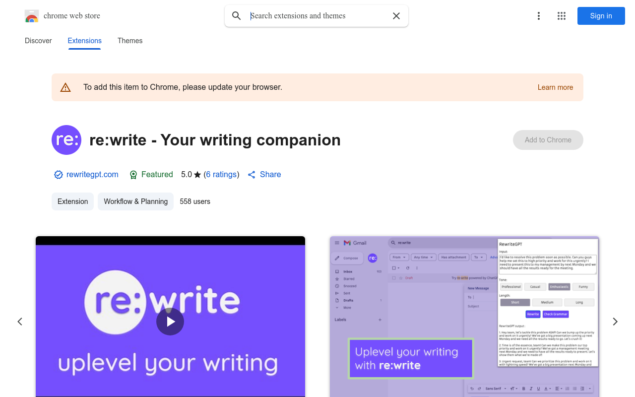 re:write - Your writing companion