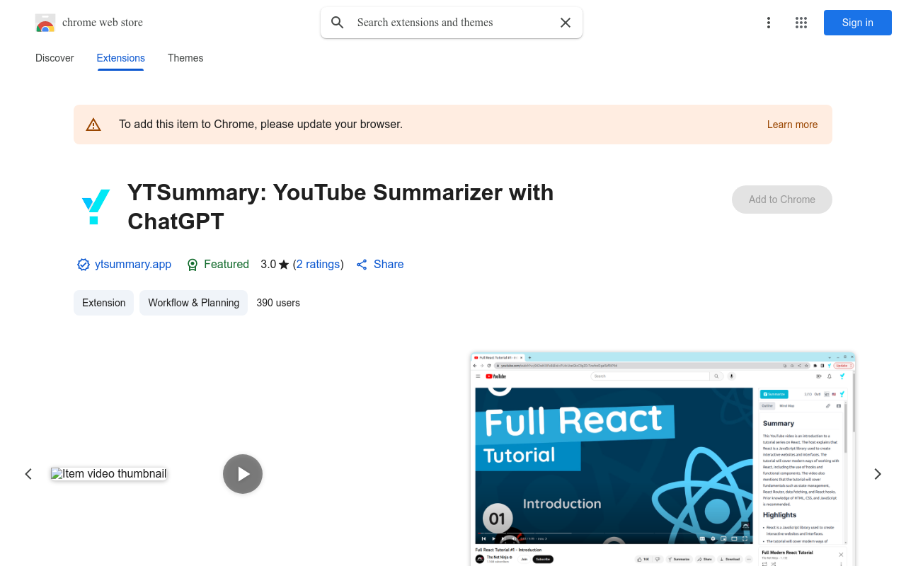 YTSummary: YouTube Summarizer with ChatGPT
