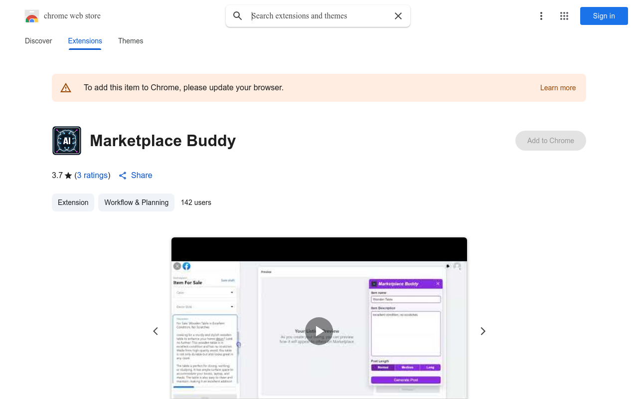 Marketplace Buddy