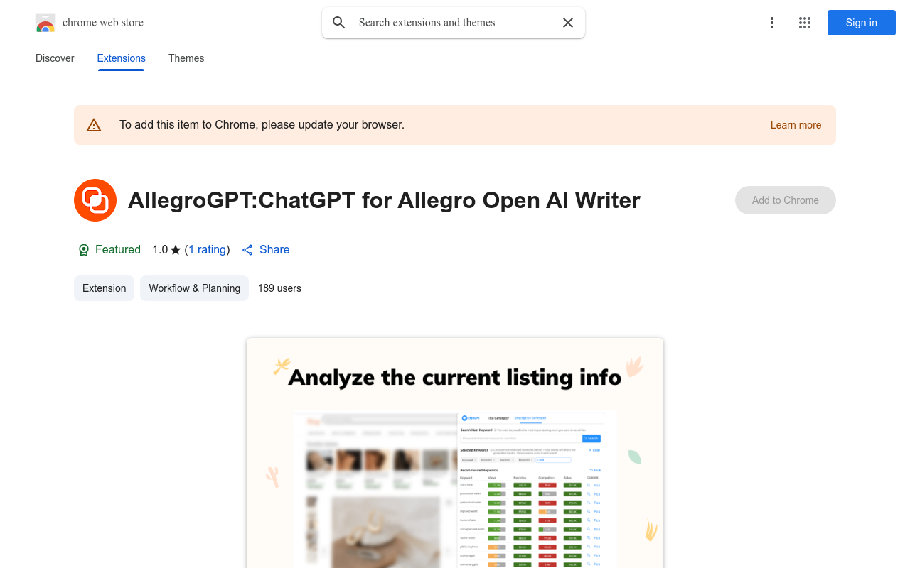 AllegroGPT:ChatGPT for Allegro Open AI Writer