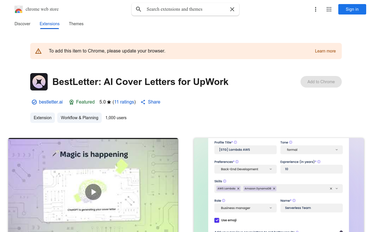 Get Hired: AI Cover Letters for UpWork Agency