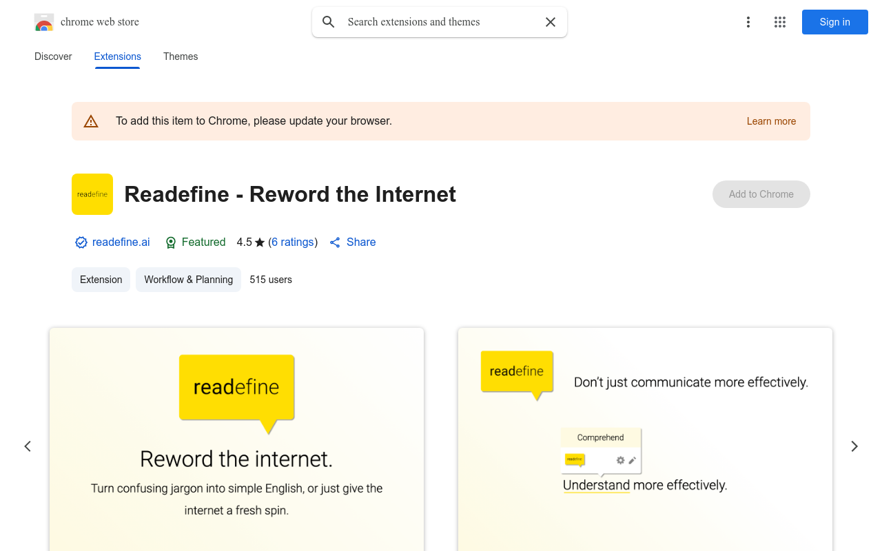 Readefine - Reword the Internet