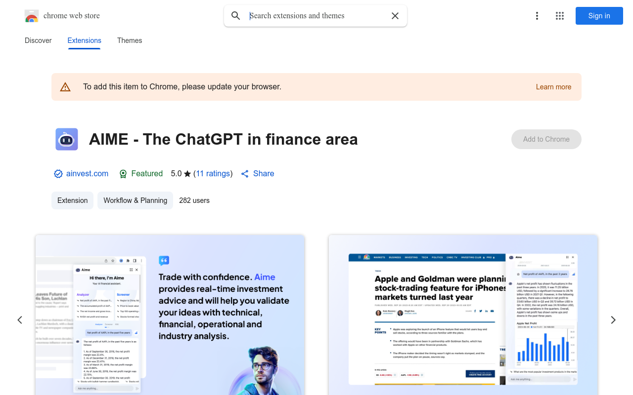 AIME - The ChatGPT in finance area