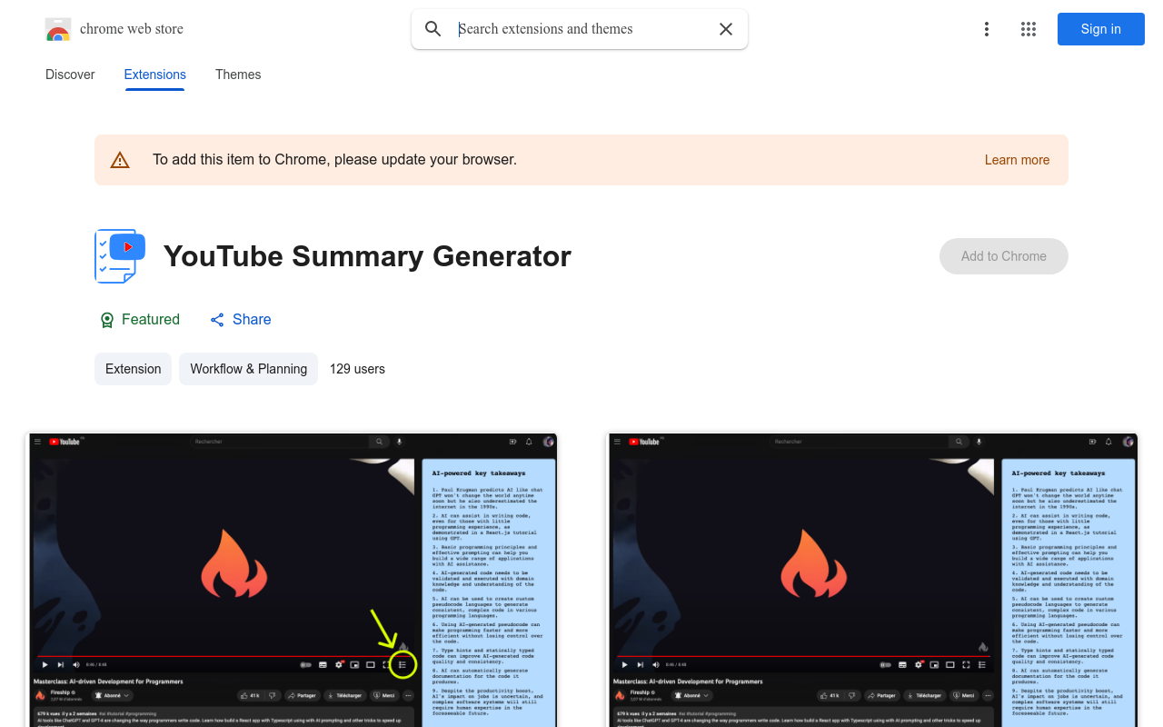 YouTube Summary Generator