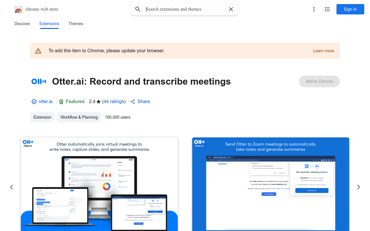 Otter.ai: Record and transcribe meetings