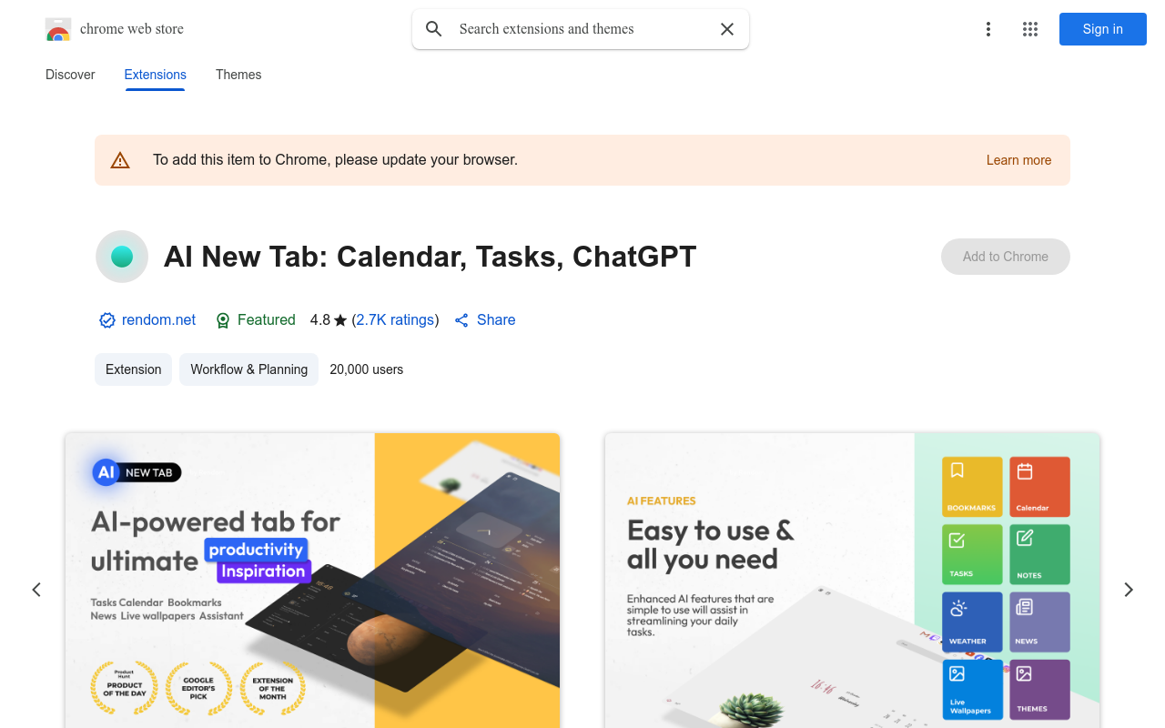 Ultimate New Tab with Calendar and ChatGPT