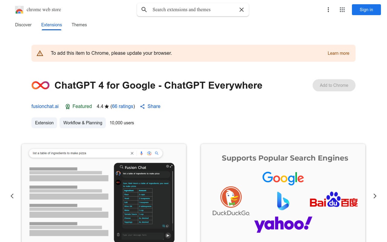 ChatGPT 4 for Google - ChatGPT Everywhere