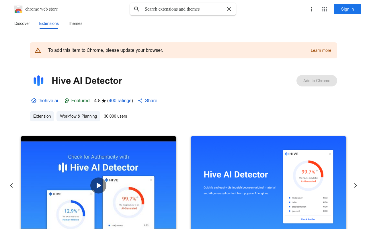 Hive AI Detector