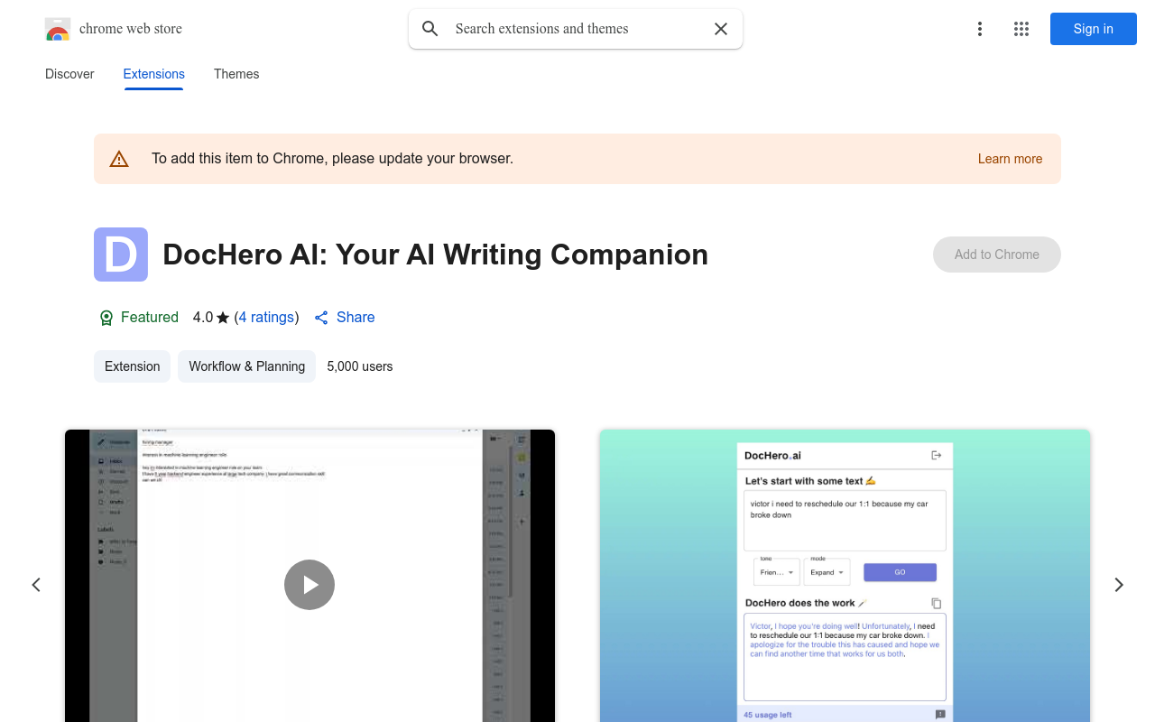 DocHero: ChatGPT Powered AI Writing Companion