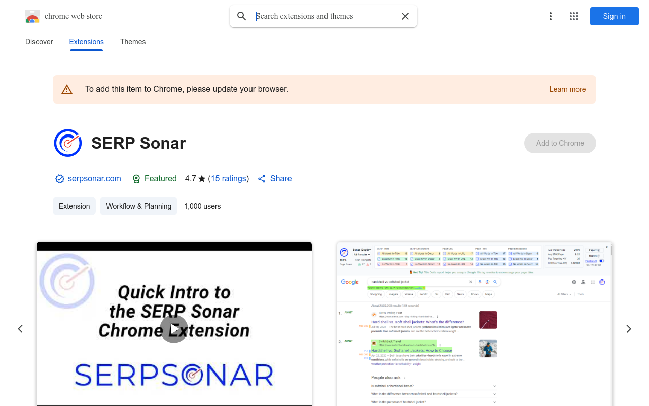 SERP Sonar