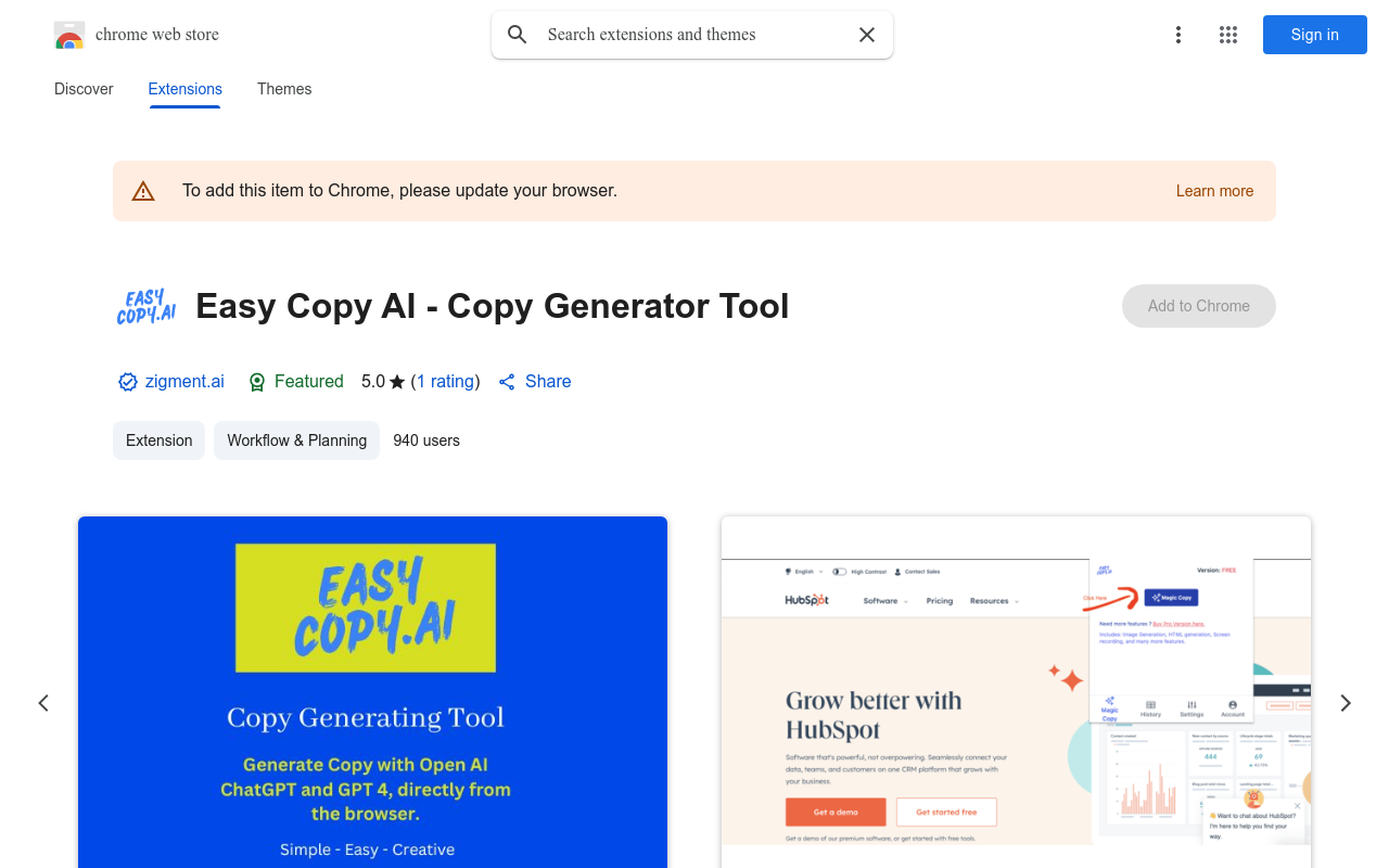 Easy Copy AI - Copy Generator Tool