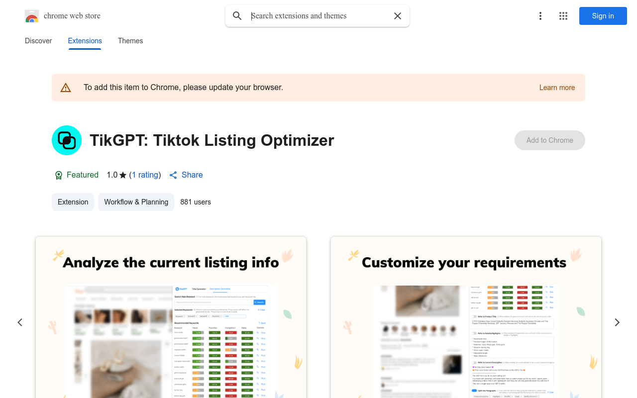 TikGPT: Tiktok Listing Optimizer