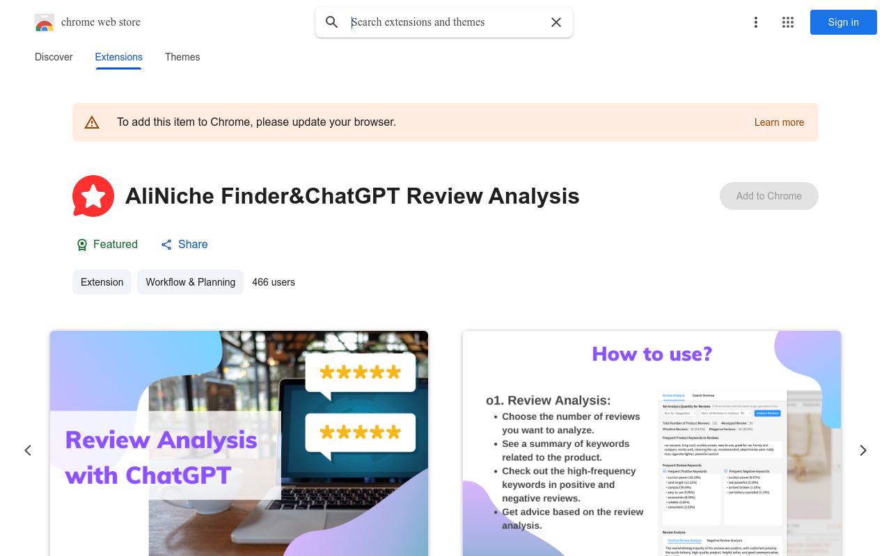 AliNiche Finder&ChatGPT Review Analysis