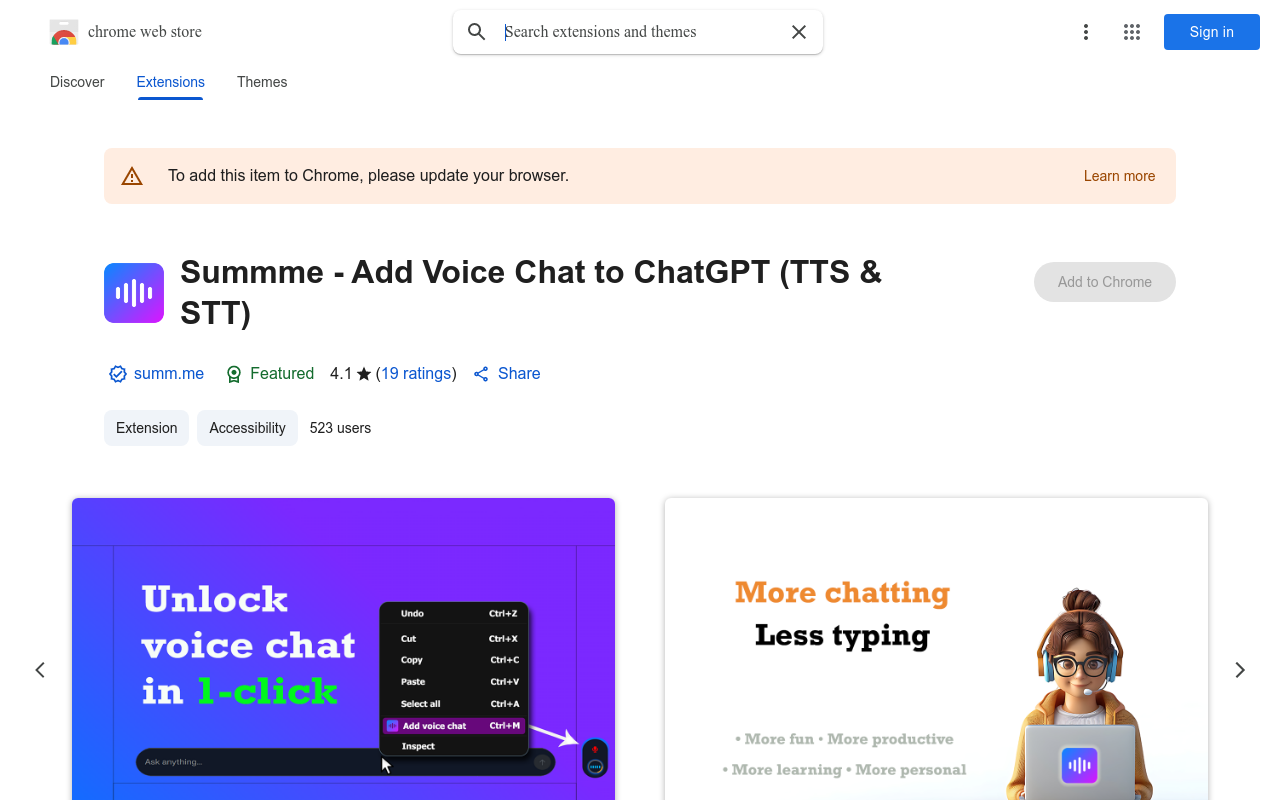 Summme - Text to Speech (TTS) for AI Chatbots