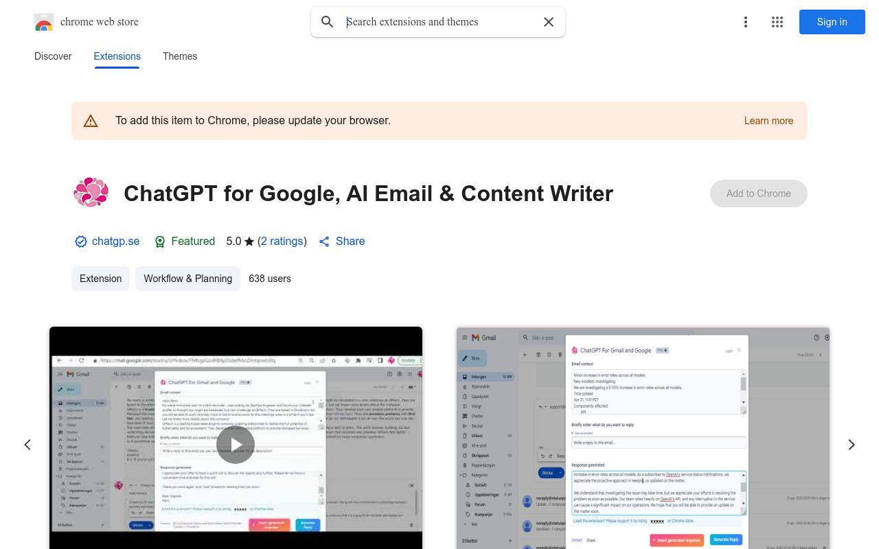 ChatGPT for Google, AI Email & Content Writer