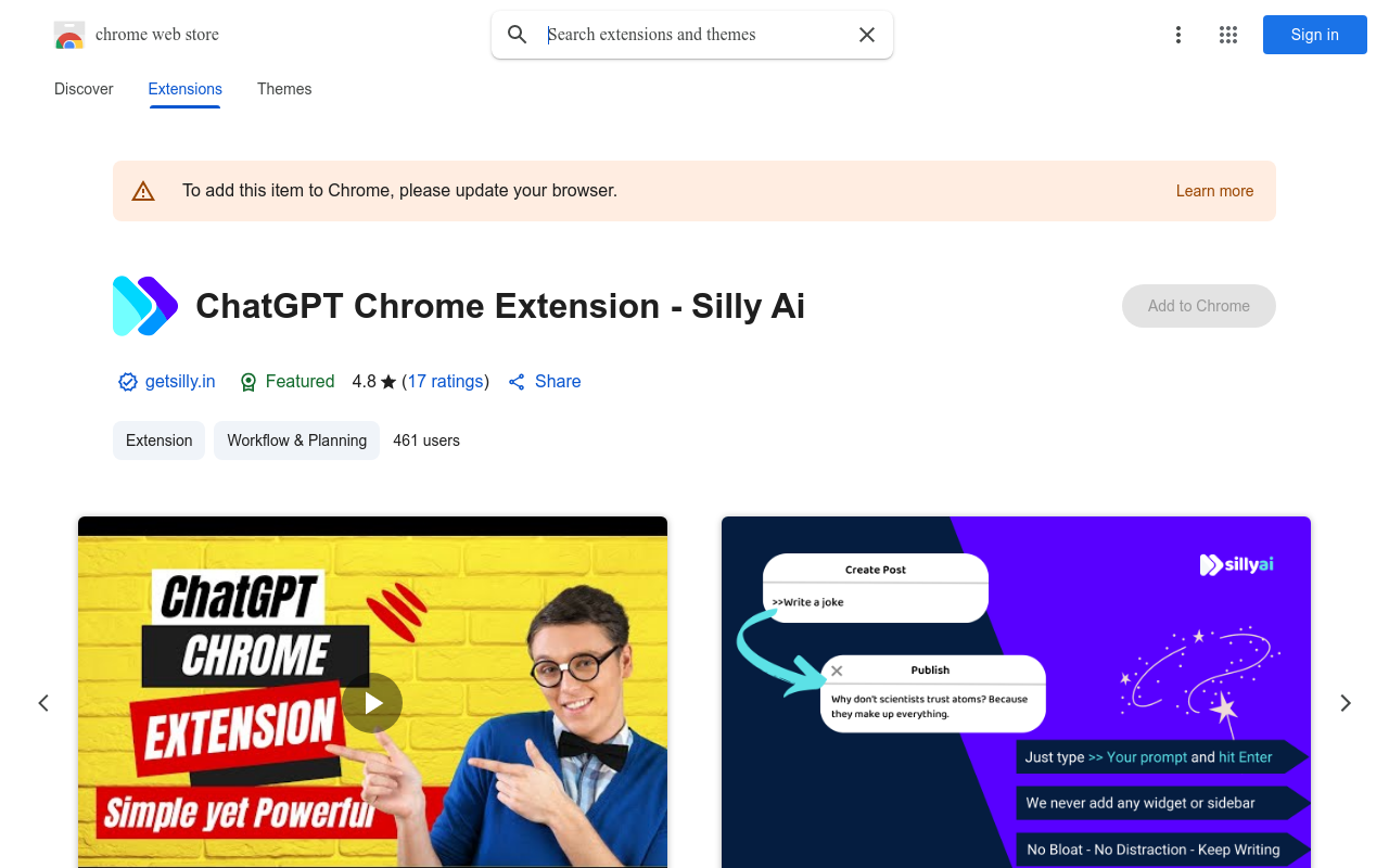 ChatGPT Chrome Extension - Silly Ai