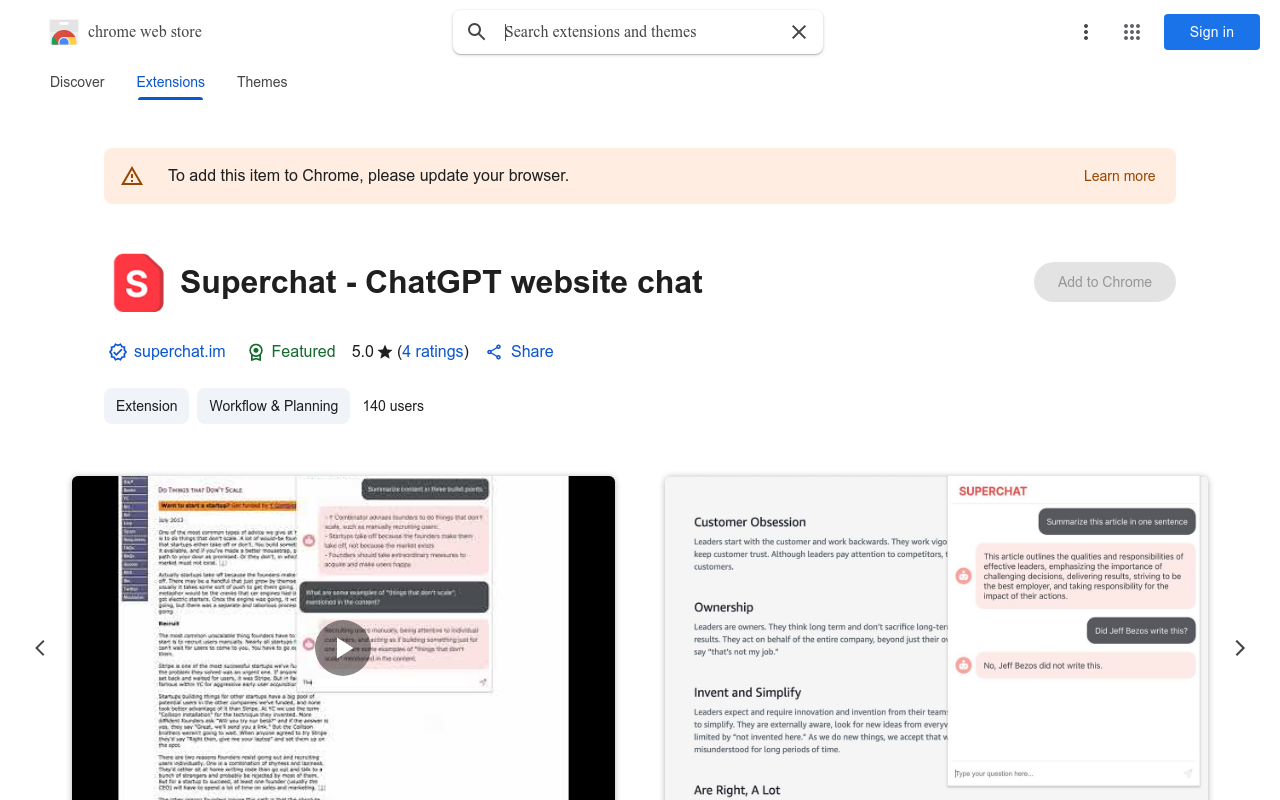 Superchat - ChatGPT website chat