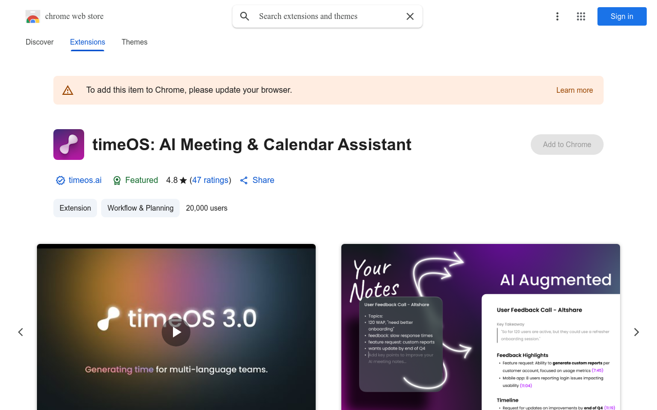 timeOS: AI Meeting & Calendar Assistant