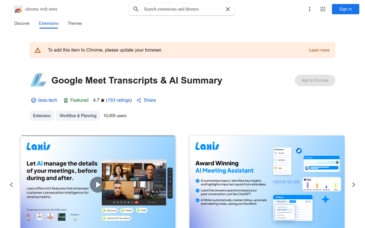 Google Meet Transcripts