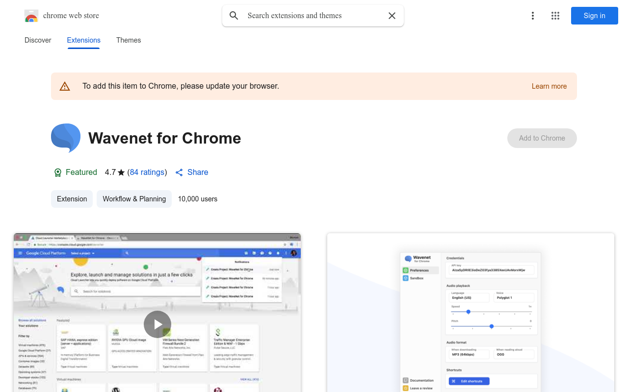 Wavenet for Chrome
