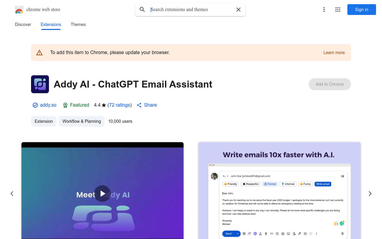 Addy AI - ChatGPT Email Assistant