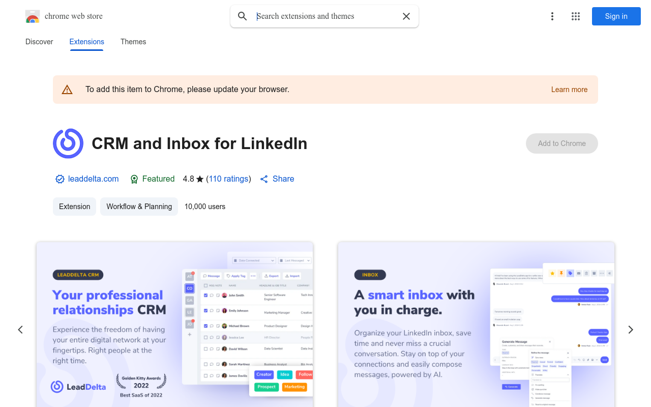 CRM and Inbox for LinkedIn