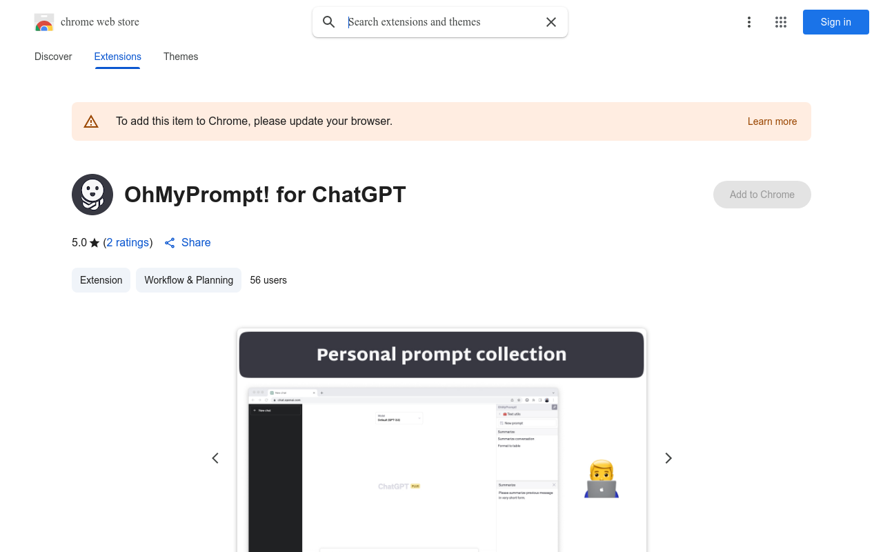 OhMyPrompt! for ChatGPT