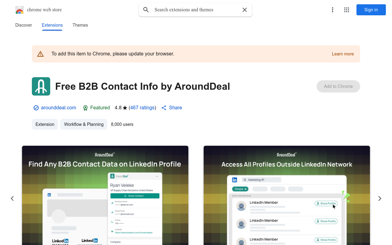 Free B2B Contact Info by AroundDeal