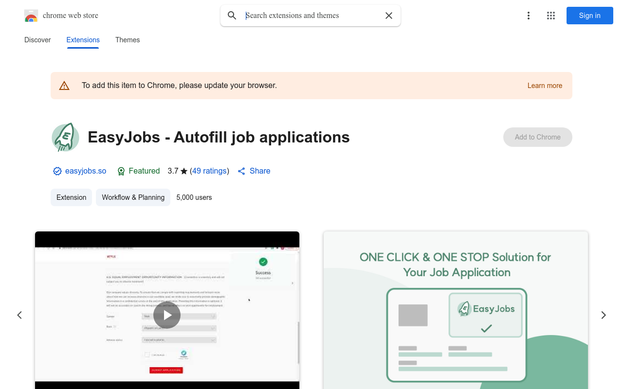 EasyJobs - Autofill job applications