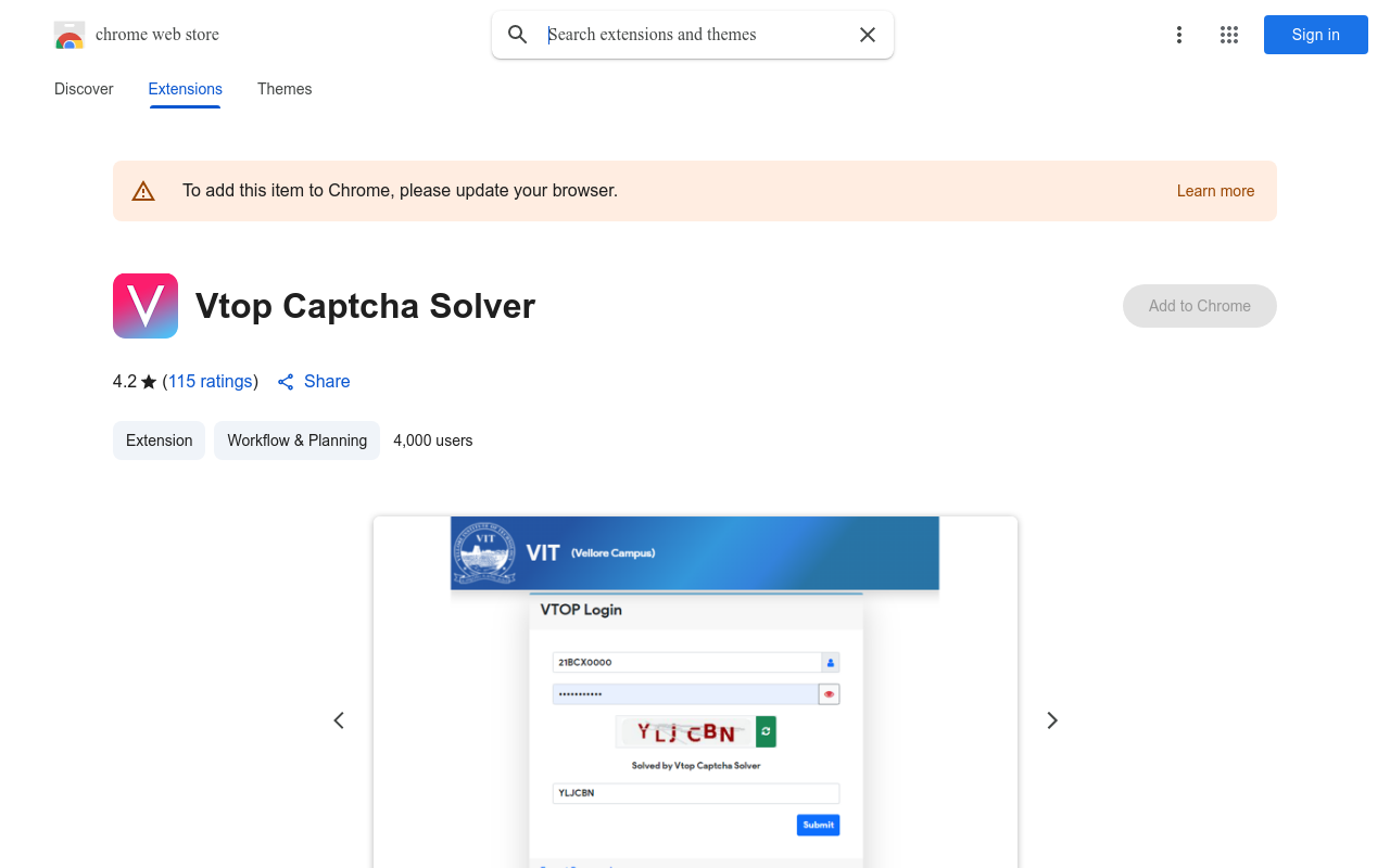 Vtop Captcha Solver
