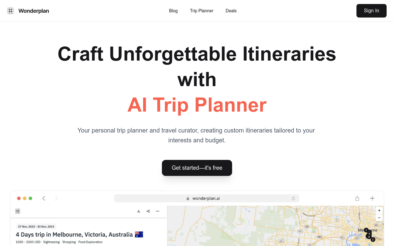 Wonderplan AI