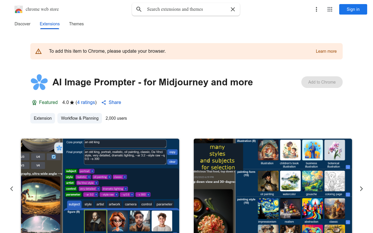 Image Prompter - for Midjourney and more