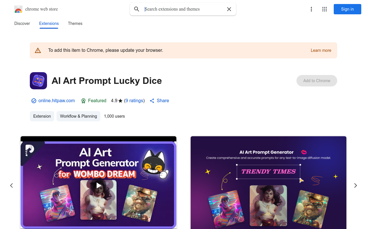 AI Art Prompt Lucky Dice