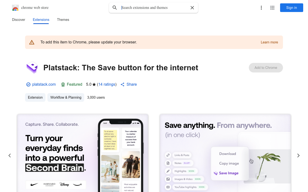 Platstack: The Save button for the internet